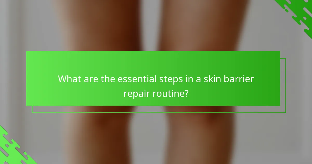 What are the essential steps in a skin barrier repair routine?