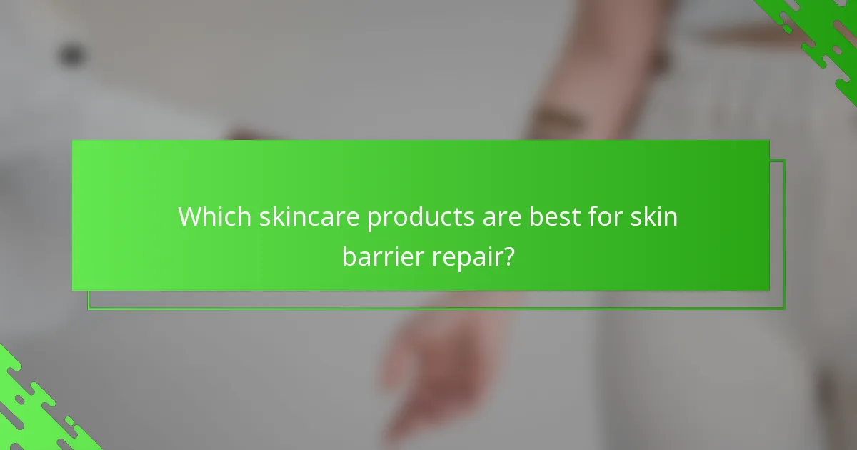 Which skincare products are best for skin barrier repair?